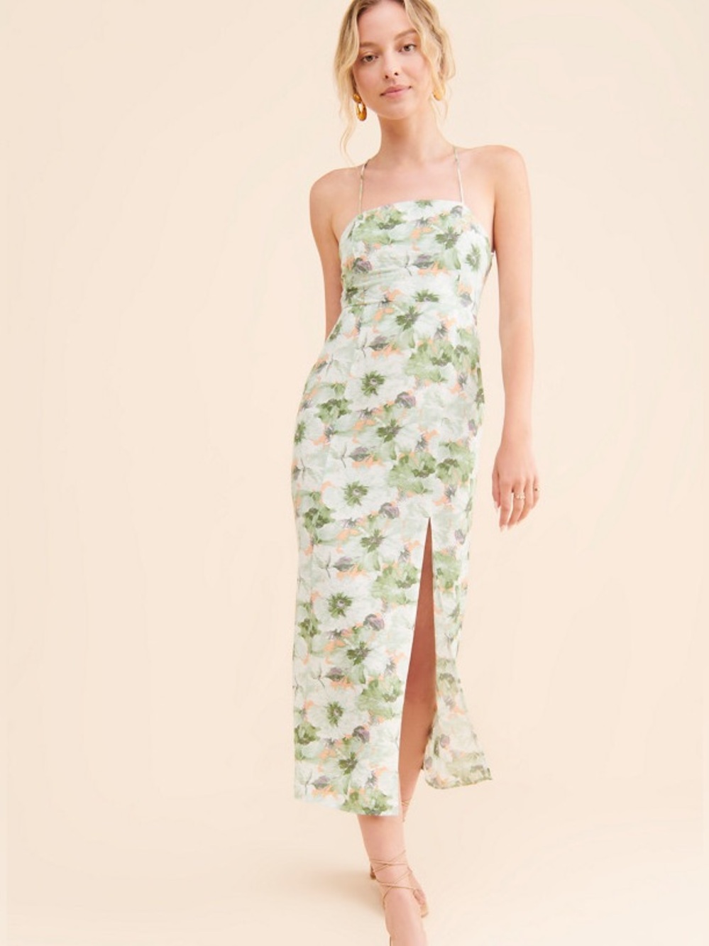 Anthropologie En Saison Lario Strappy Midi Dress NWT Medium